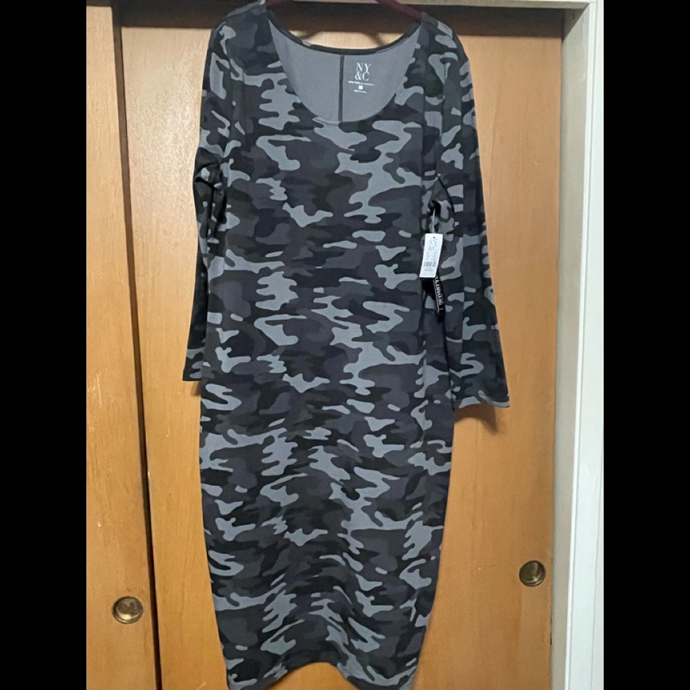 Camouflage Body-con Dress